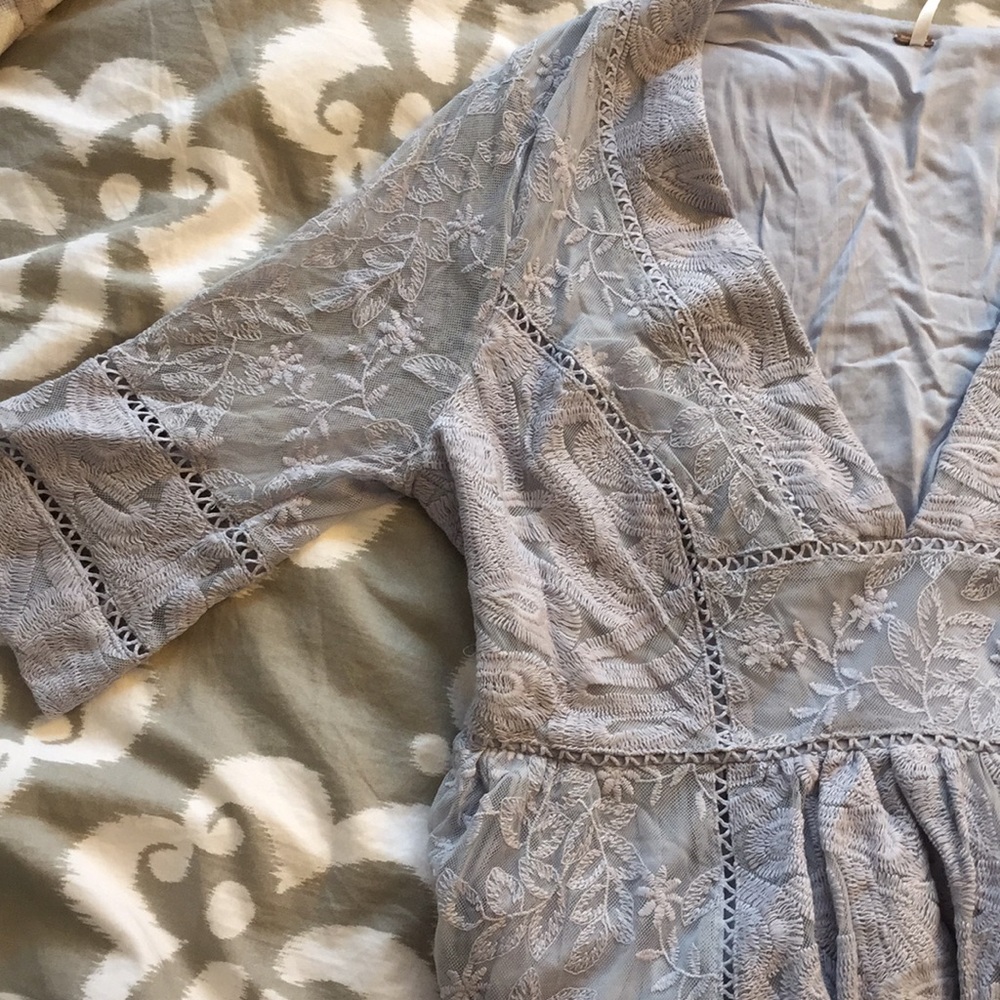 Free people blue lace dress new size 8